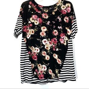 Vision Floral & Stripe Top Large